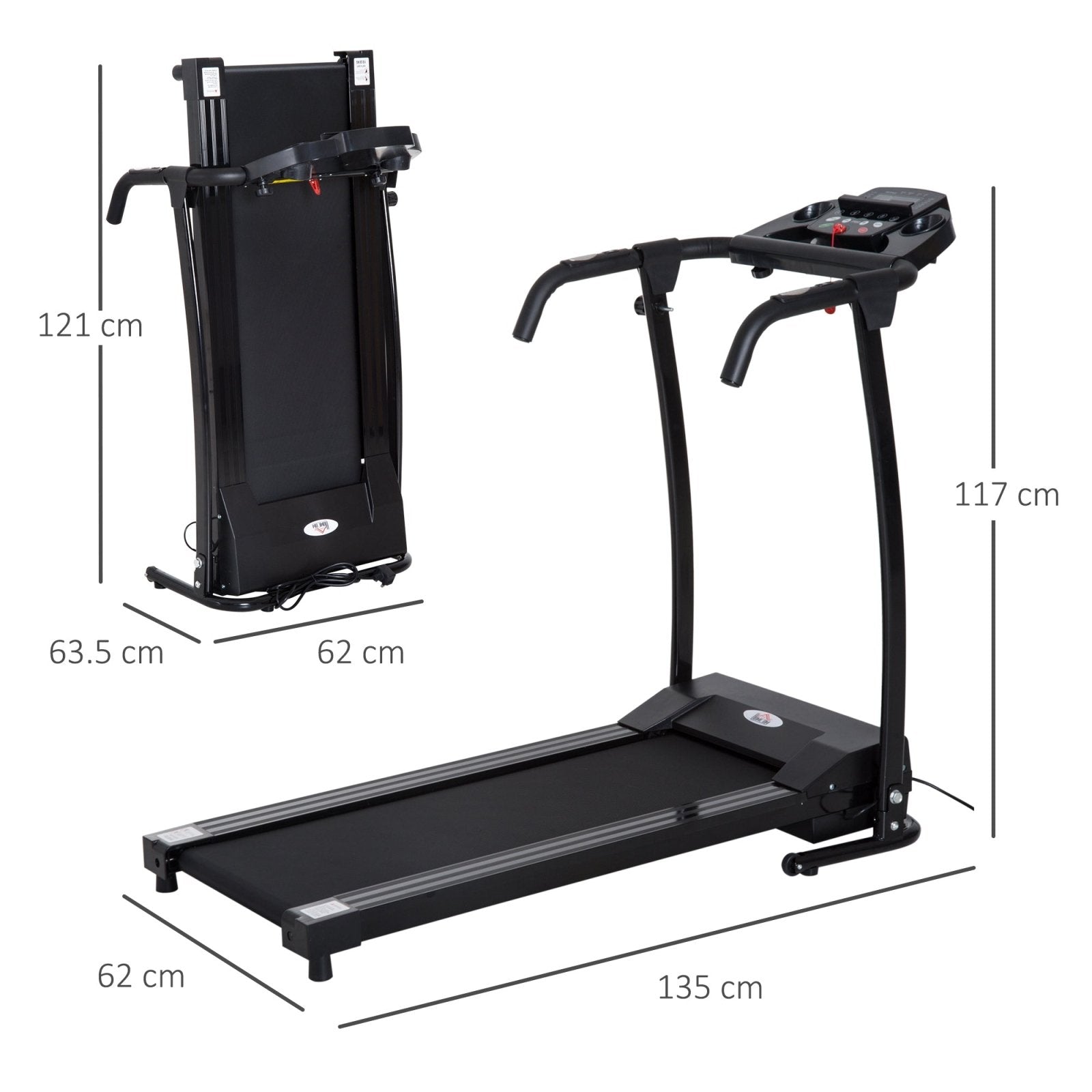 1 - 10Km/h Folding Treadmill Machine Electric Motorised Running Machine Home Fitness Gym Indoor Use - Bedzy UK modern and affordable home furniture England