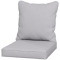 1-Piece Patio Chair Back and Seat Cushion Replacement Set - Light Grey