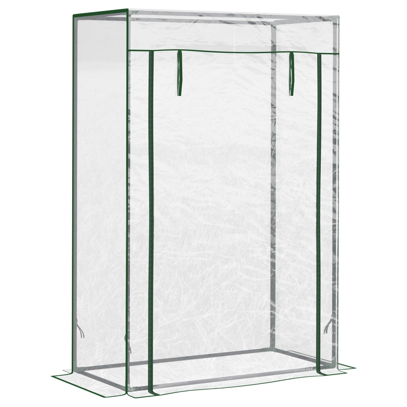 100 x 50 x 150cm Greenhouse Steel Frame PVC Cover with Roll - up Door Outdoor for Backyard, Balcony, Garden, Transparent - Bedzy UK modern and affordable home furniture England