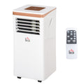 10000 BTU 4-in-1 Portable Mobile Air Conditioner with Remote, LED, Timer & Auto Shut-Off - White Grey Gold