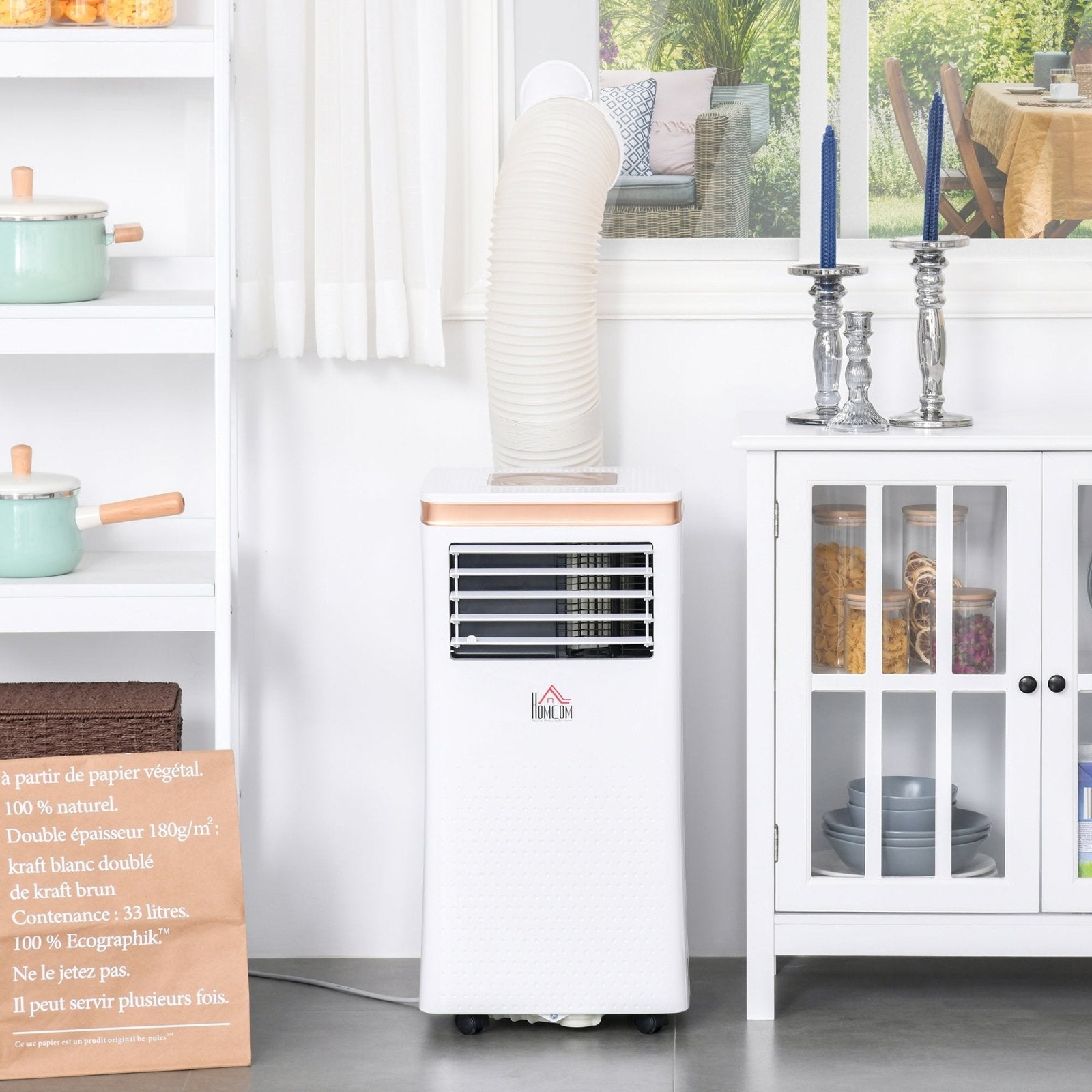 10000 BTU 4 - In - 1 Compact Portable Mobile Air Conditioner Unit Cooling Dehumidifying Ventilating w/ Fan Remote LED 24 Hr Timer Auto Shut - Down - Bedzy UK modern and affordable home furniture England