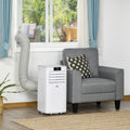 10000 BTU Portable Mobile Air Conditioner with Remote & LED Display for Cooling, Dehumidifying, Ventilating - White