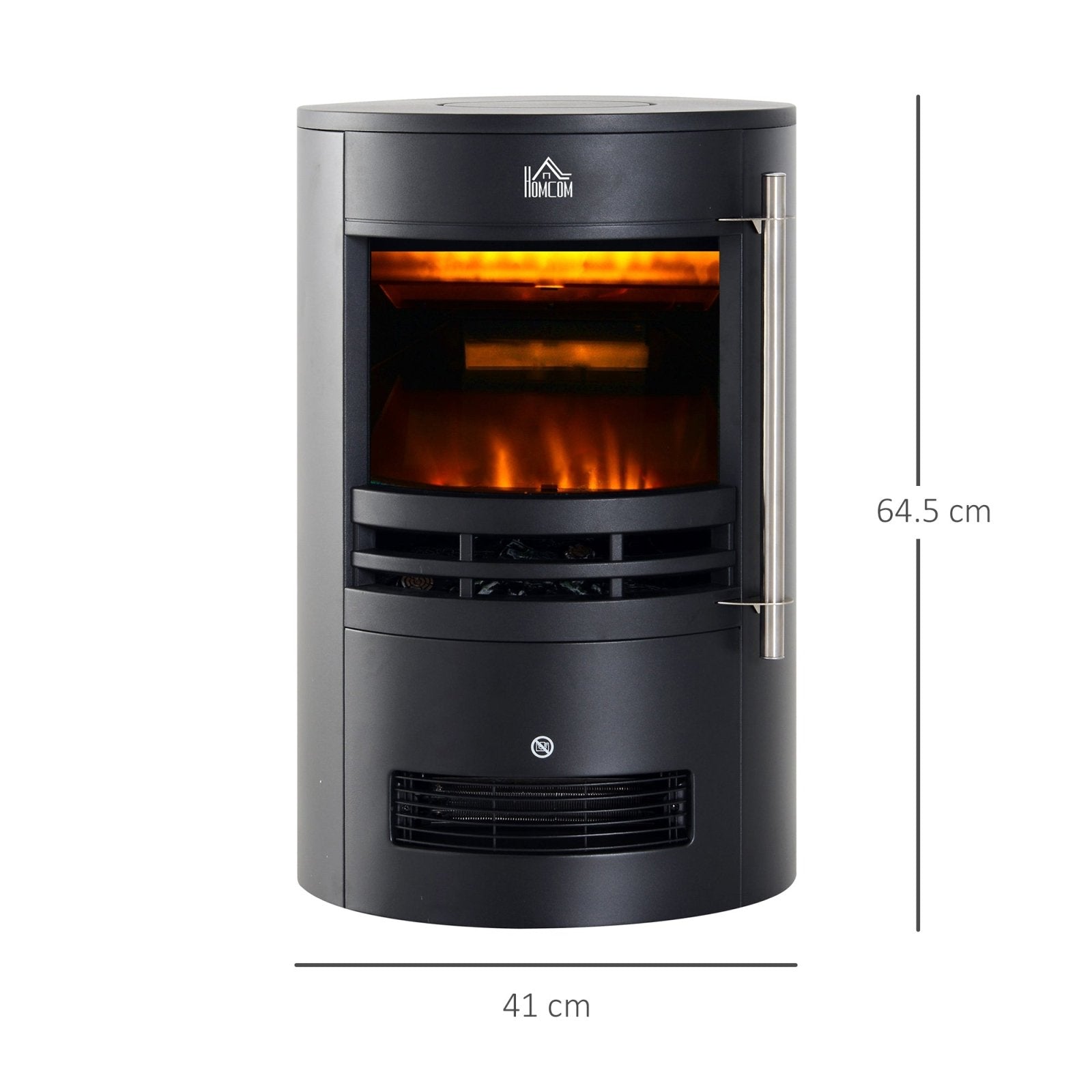 1000/2000W Freestanding Electric Fireplace, Indoor Heater Fire Stove with Log Burner Effect Flame, Thermostat Control - Bedzy UK modern and affordable home furniture England