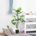100cm Artificial Monstera Tree with 21 Leaves in Nursery Pot for Indoor Outdoor Décor - Green
