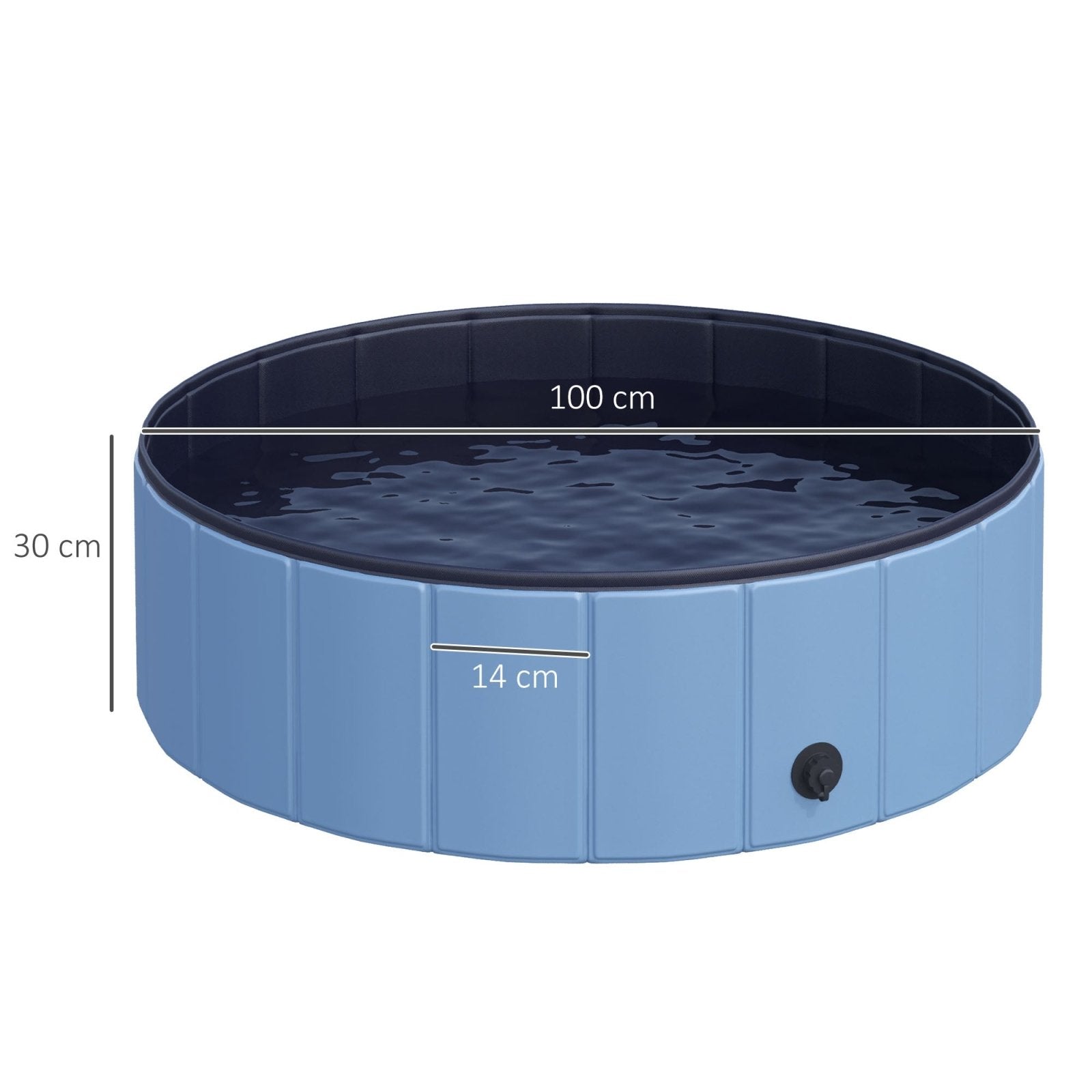 100x30H cm Pet Swimming Pool - Blue - Bedzy UK modern and affordable home furniture England