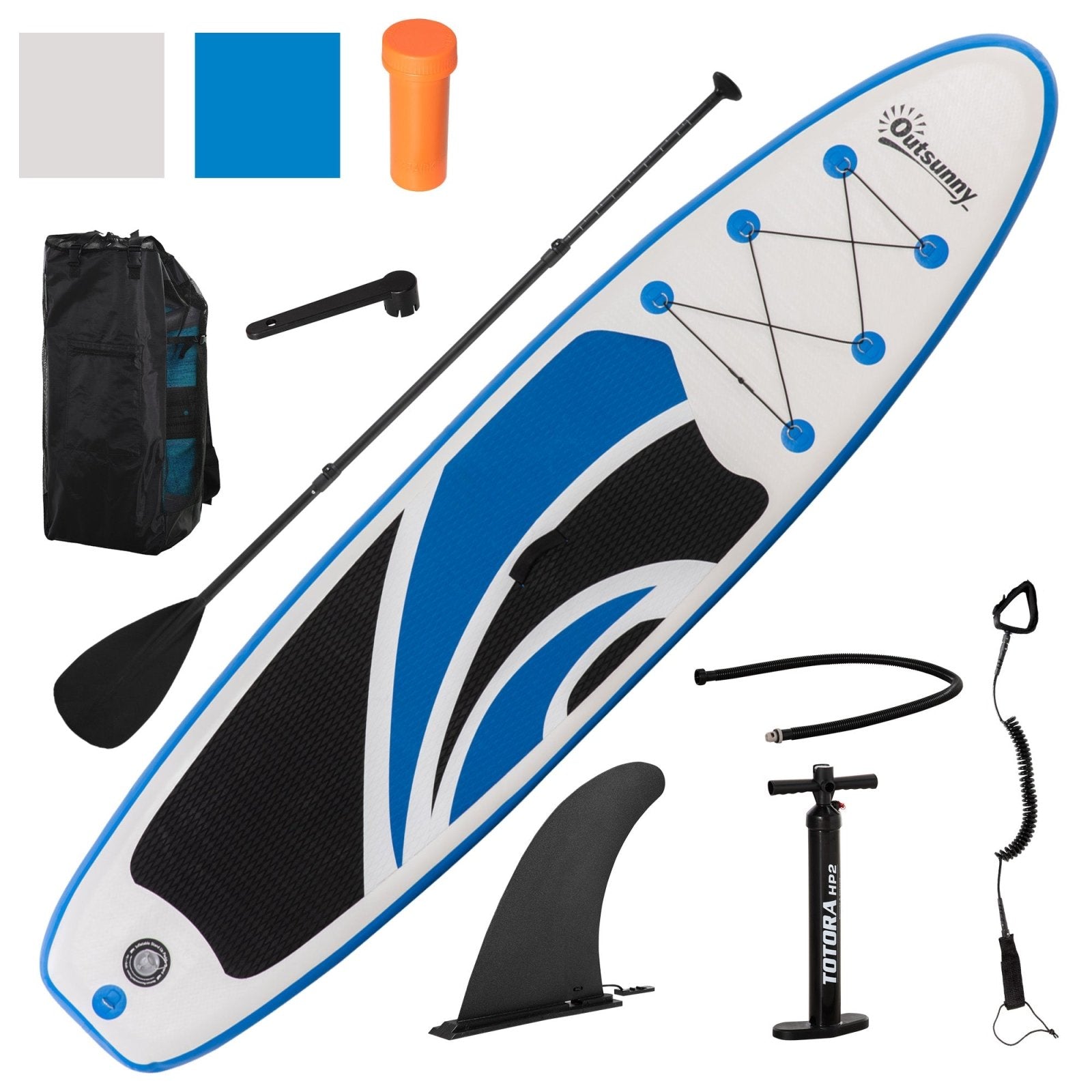 10'6" x 30" x 6" Inflatable Paddle Stand Up Board, Adjustable Aluminium Paddle Non - Slip Deck Board with ISUP Accessories, 320L x 76W x 15H cm - Bedzy UK modern and affordable home furniture England