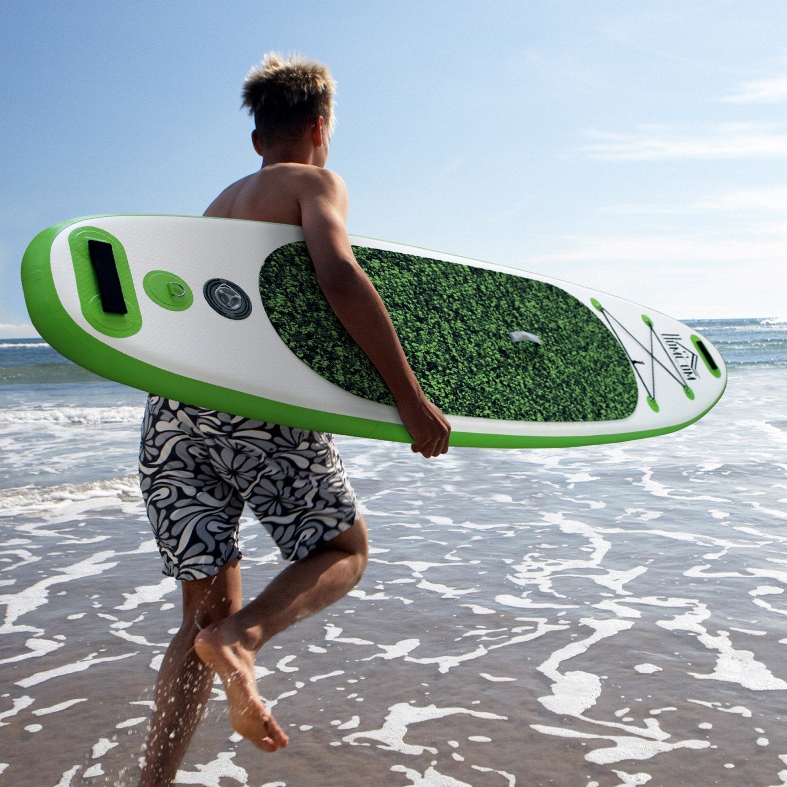 10ft Blow up Paddle Board Standup Paddle Board Inflatable SUP Board Surfing Non - Slip Panel with Air Pump Beach Outdoor Adults - Bedzy UK modern and affordable home furniture England