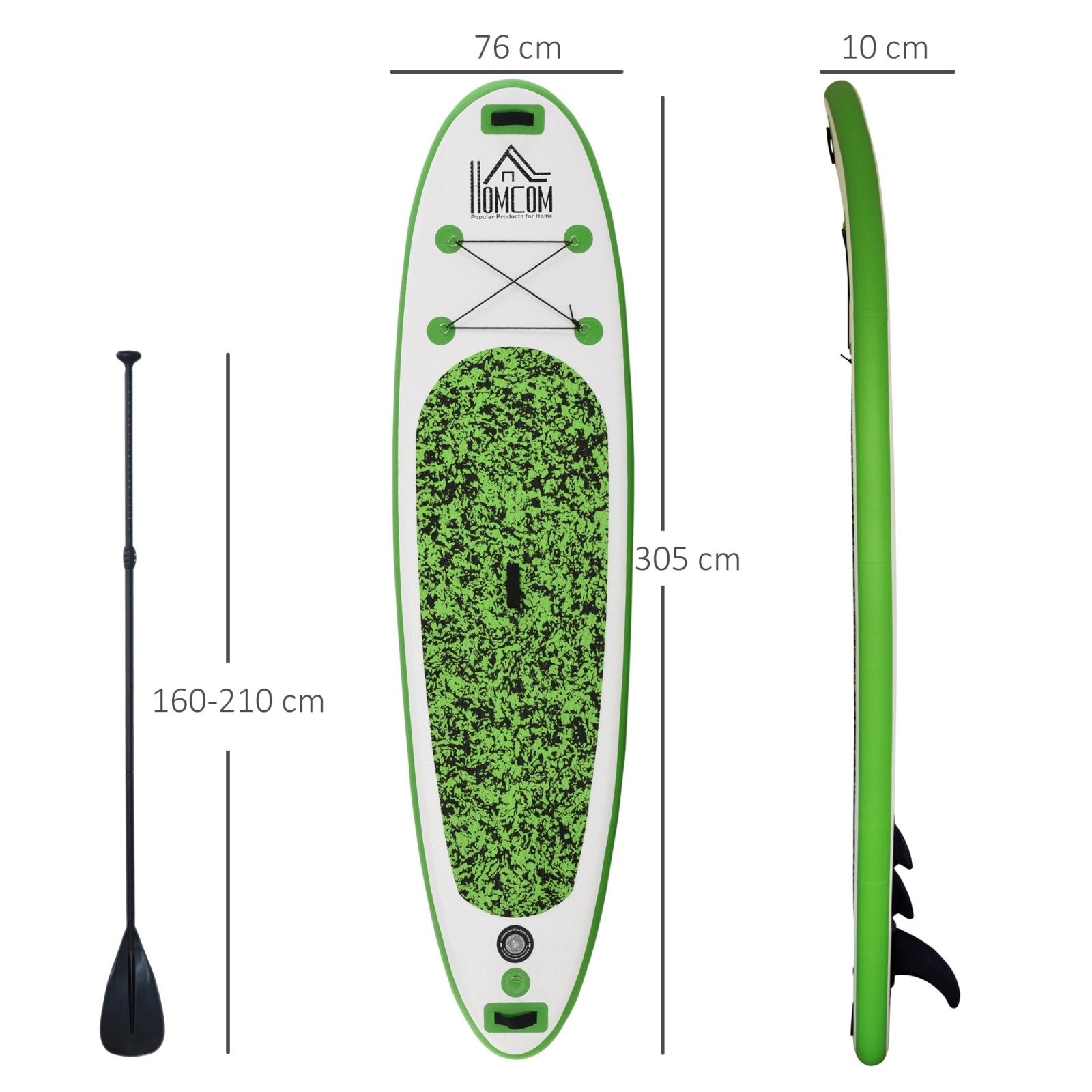 10ft Blow up Paddle Board Standup Paddle Board Inflatable SUP Board Surfing Non - Slip Panel with Air Pump Beach Outdoor Adults - Bedzy UK modern and affordable home furniture England