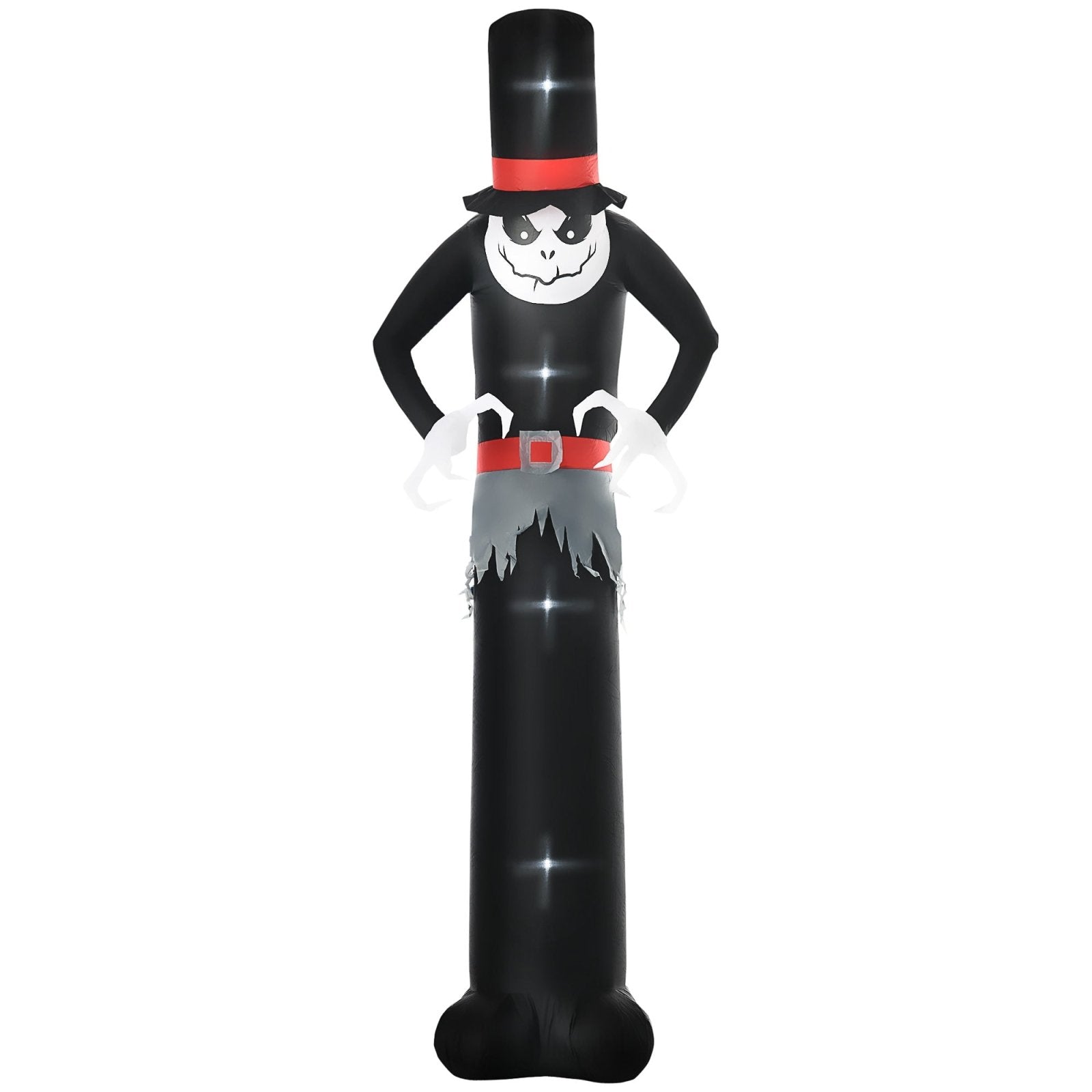 10ft Inflatable Halloween Skinny Ghost in a Tall Hat, Blow - Up Outdoor LED Display - Bedzy UK modern and affordable home furniture England