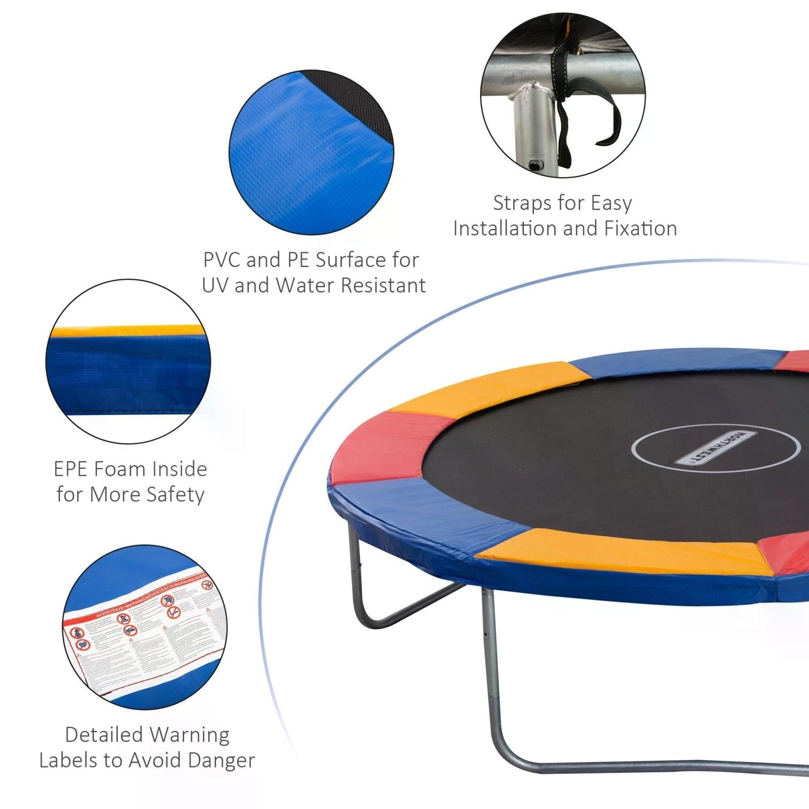 10ft Trampoline Safety Pad - Multicolour - Bedzy UK modern and affordable home furniture England