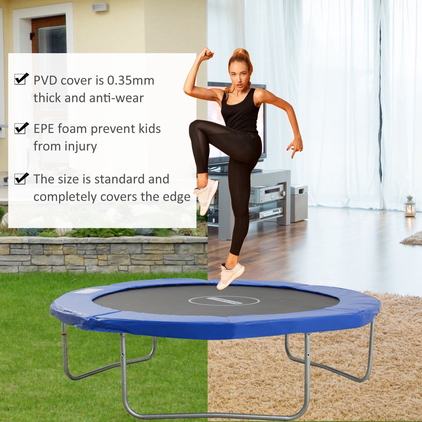 10ft Trampoline Surround Safety Foam Pad - Bedzy UK modern and affordable home furniture England