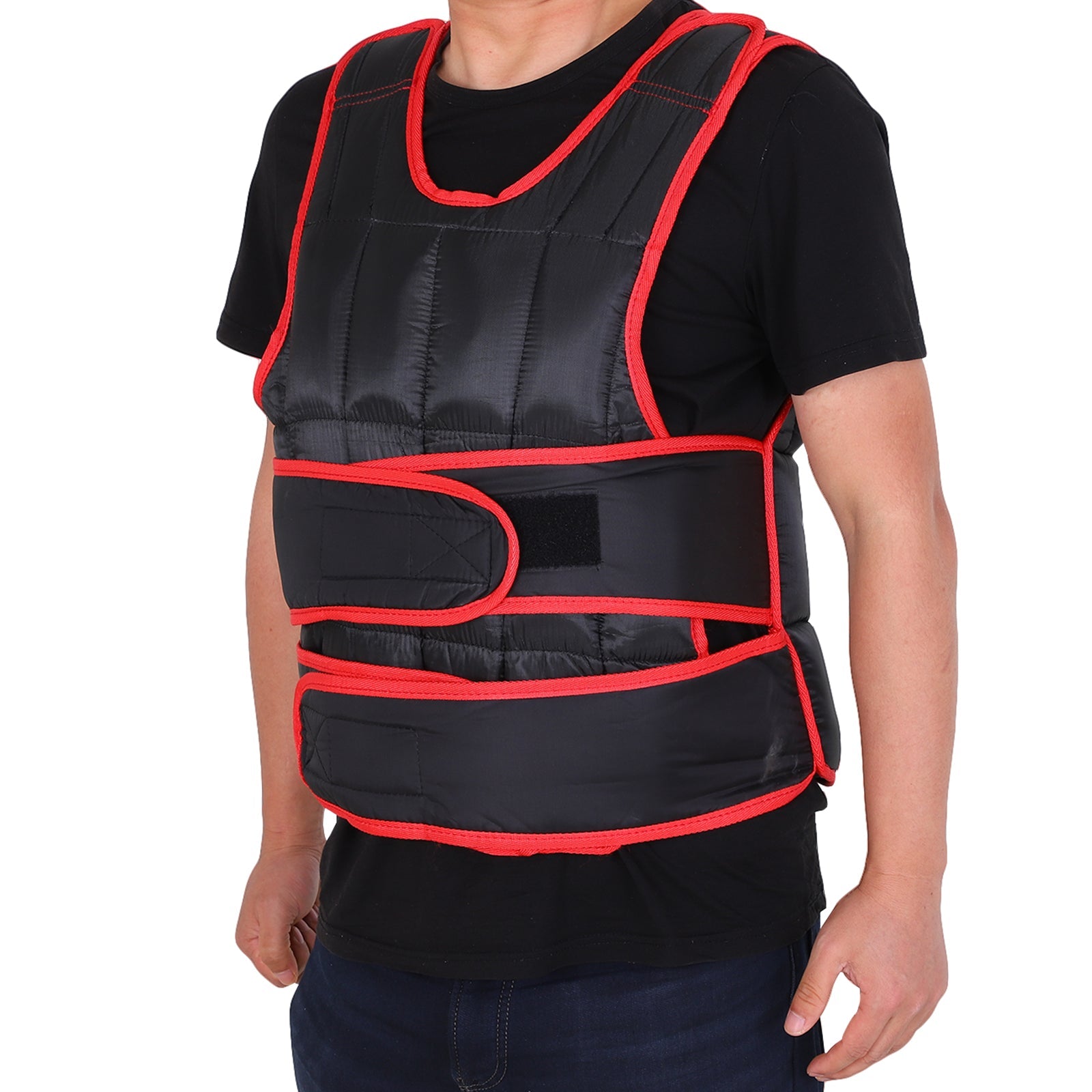 10kg Adjustable Exercise Workout Metal Sand Weight Vest Red - Bedzy UK modern and affordable home furniture England