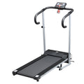 Folding Electric Treadmill 10km/h with LCD Monitor - Black
