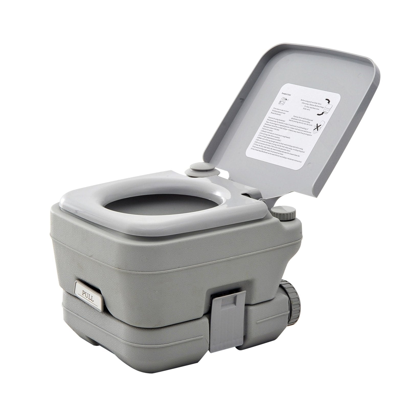 10L Portable Travel Toilet Outdoor Camping Picnic with 2 Detachable Tanks & Push - button Operation, Grey - Bedzy UK modern and affordable home furniture England