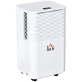 10L/Day Portable Quiet Electric Dehumidifier with 3 Modes for Home Laundry Bedroom Basement - White