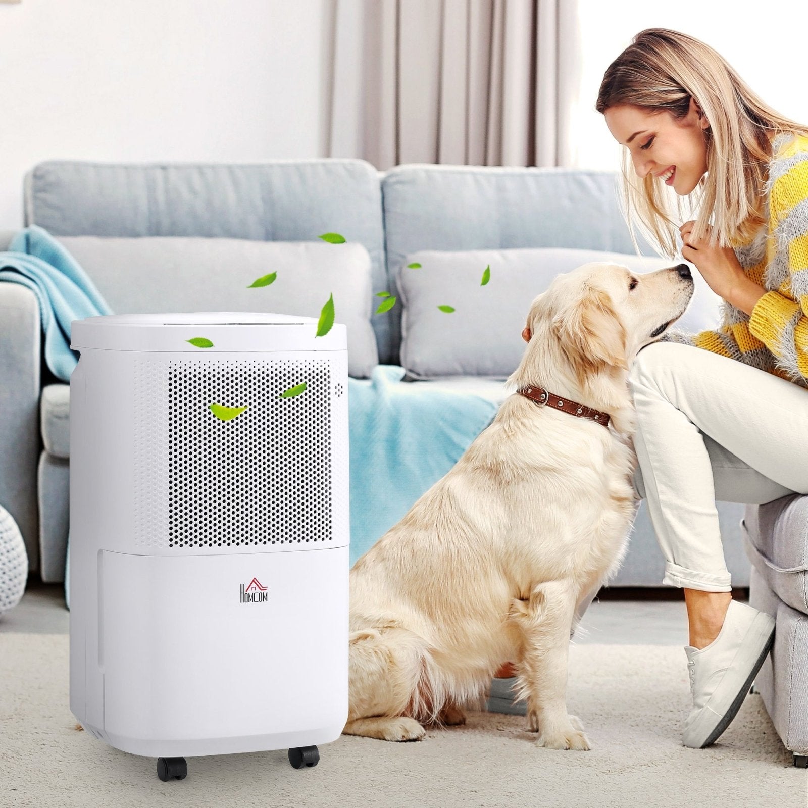 10L/Day 2200ML Portable Quiet Dehumidifier with WiFi Smart App Control, Electric Moisture Air Dehumidifier for Home Laundry Basement - Bedzy UK modern and affordable home furniture England