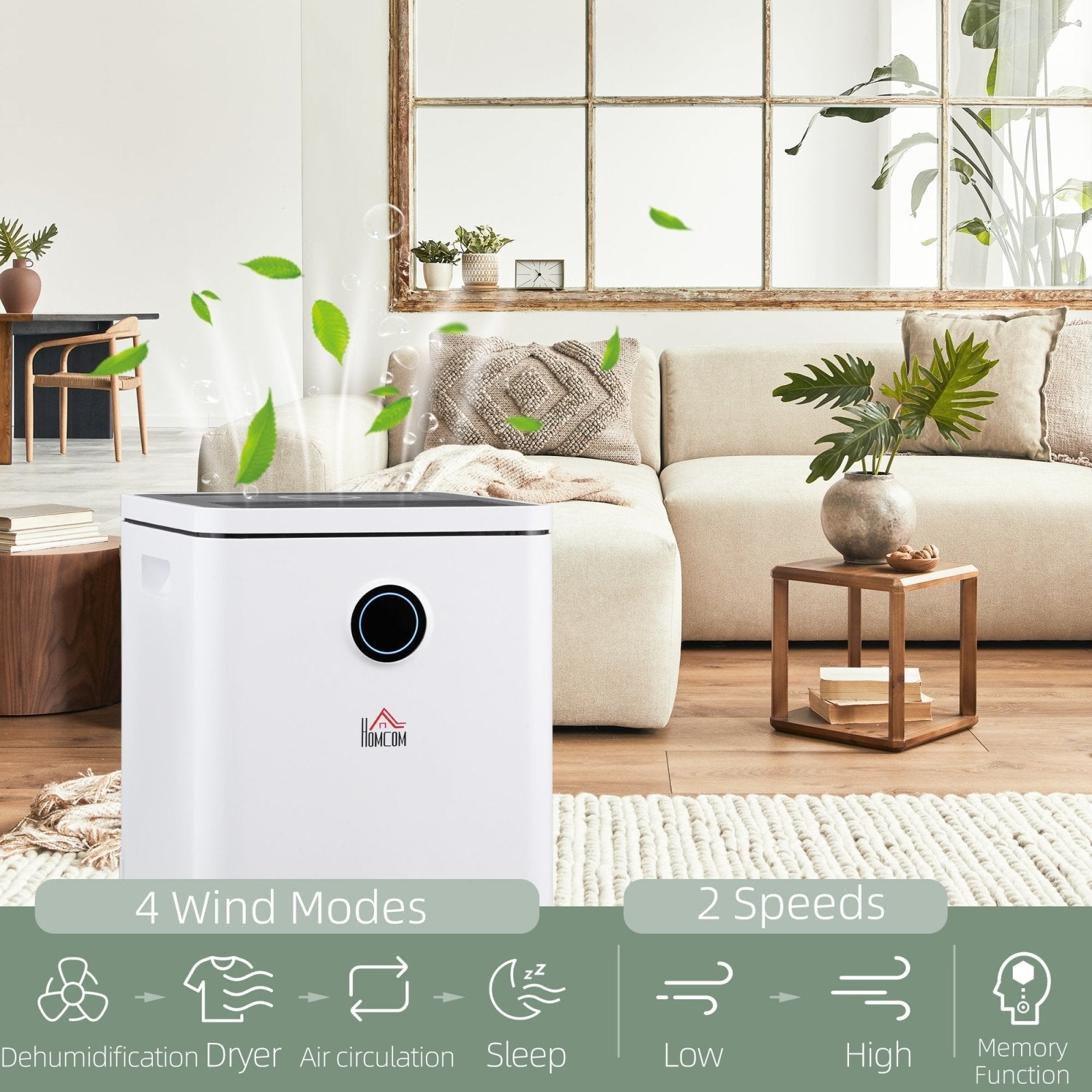 10L/Day 2500ML Portable Quiet Dehumidifier with WiFi Smart App Control, Electric Moisture Air Dehumidifier for Home Laundry Basement - Bedzy UK modern and affordable home furniture England