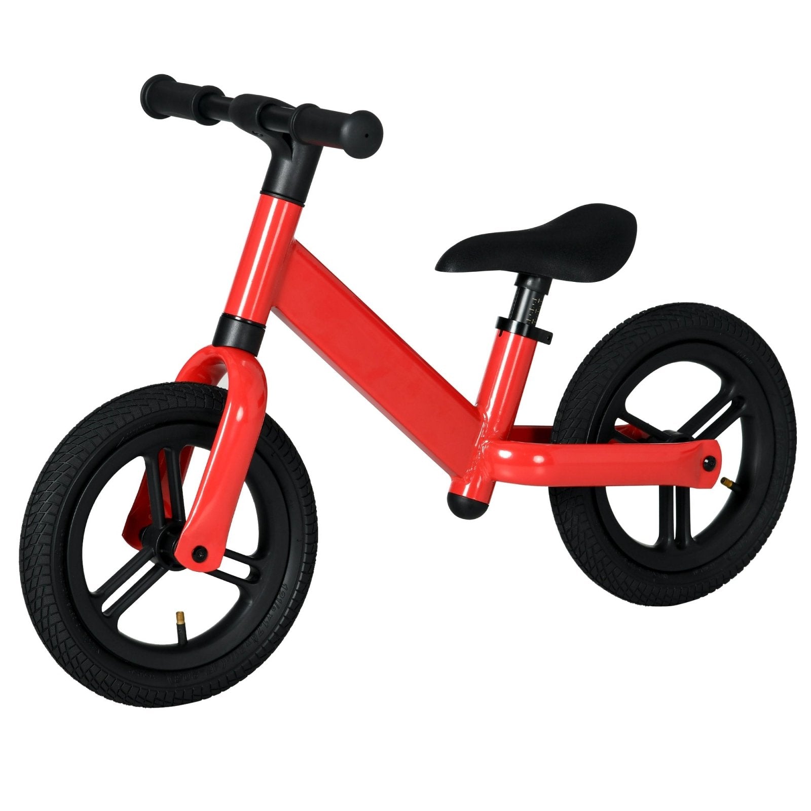 12" Kids Balance Bike, No Pedal Training Bike for Children with Adjustable Seat, 360° Rotation Handlebars - Red - Bedzy UK modern and affordable home furniture England