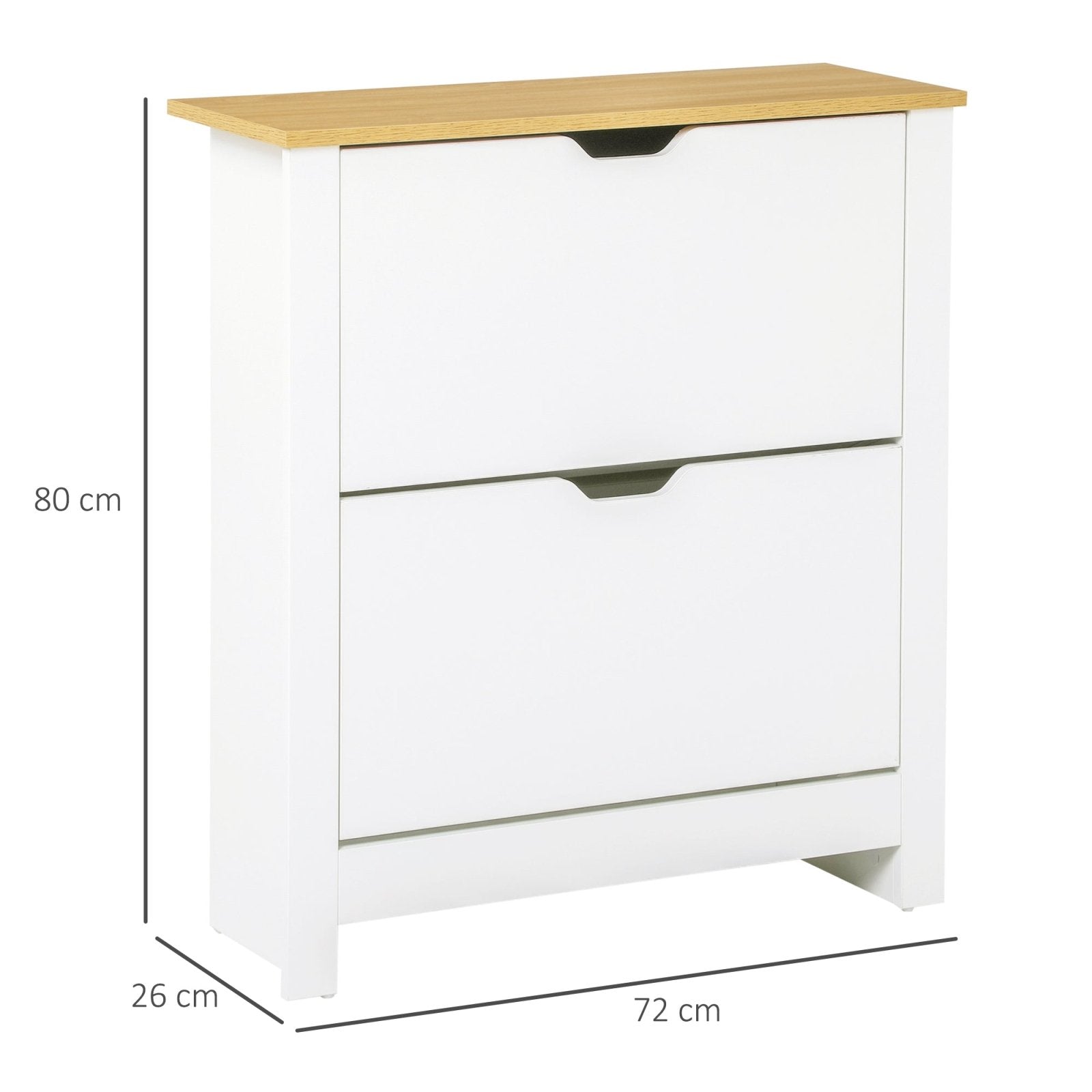 12 - Shoe Storage Cabinet 4 Shelves 2 Drawers 4 Protective Legs Modern Stylish Unit Hallway Bedroom Home Furniture White - Bedzy UK modern and affordable home furniture England