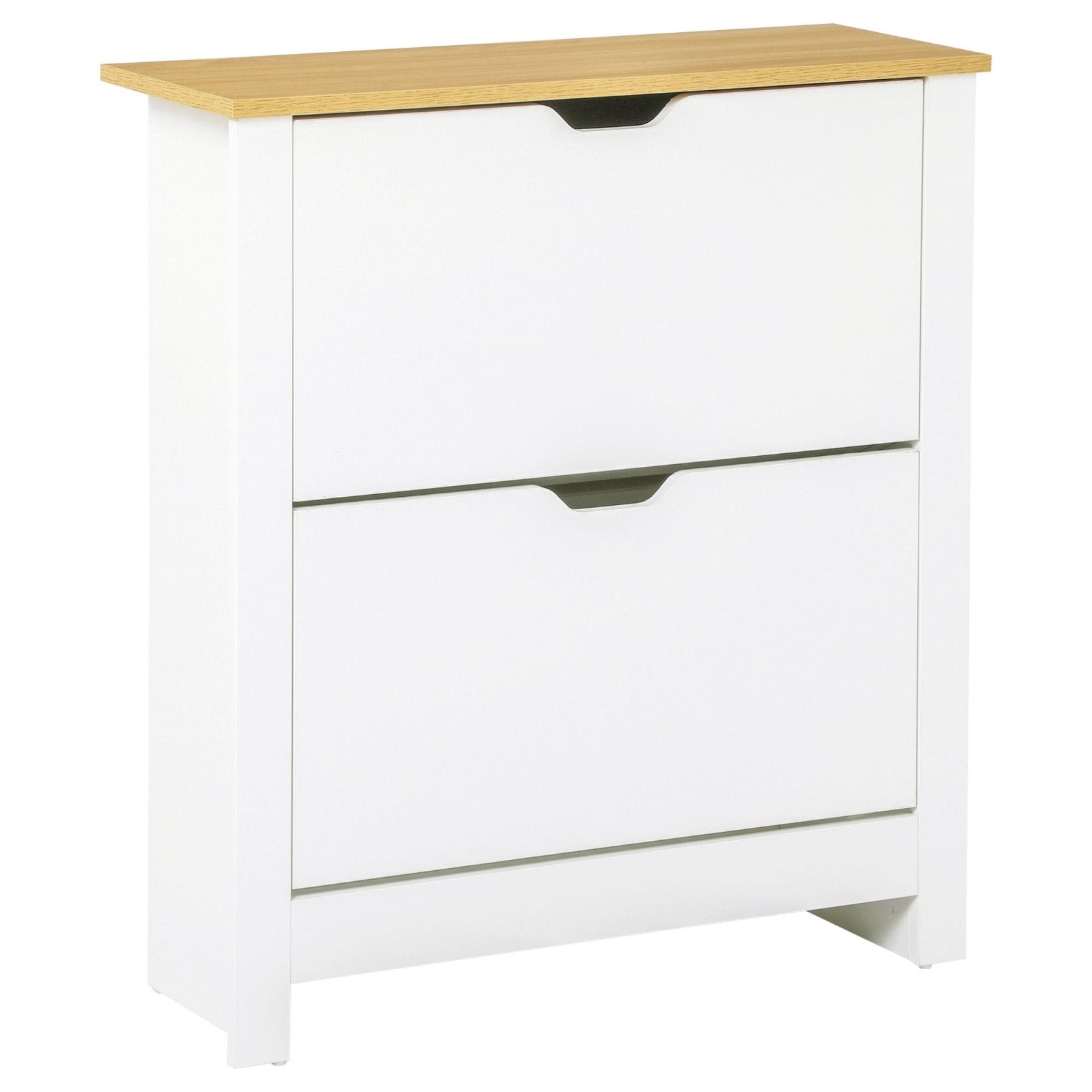 12 - Shoe Storage Cabinet 4 Shelves 2 Drawers 4 Protective Legs Modern Stylish Unit Hallway Bedroom Home Furniture White - Bedzy UK modern and affordable home furniture England