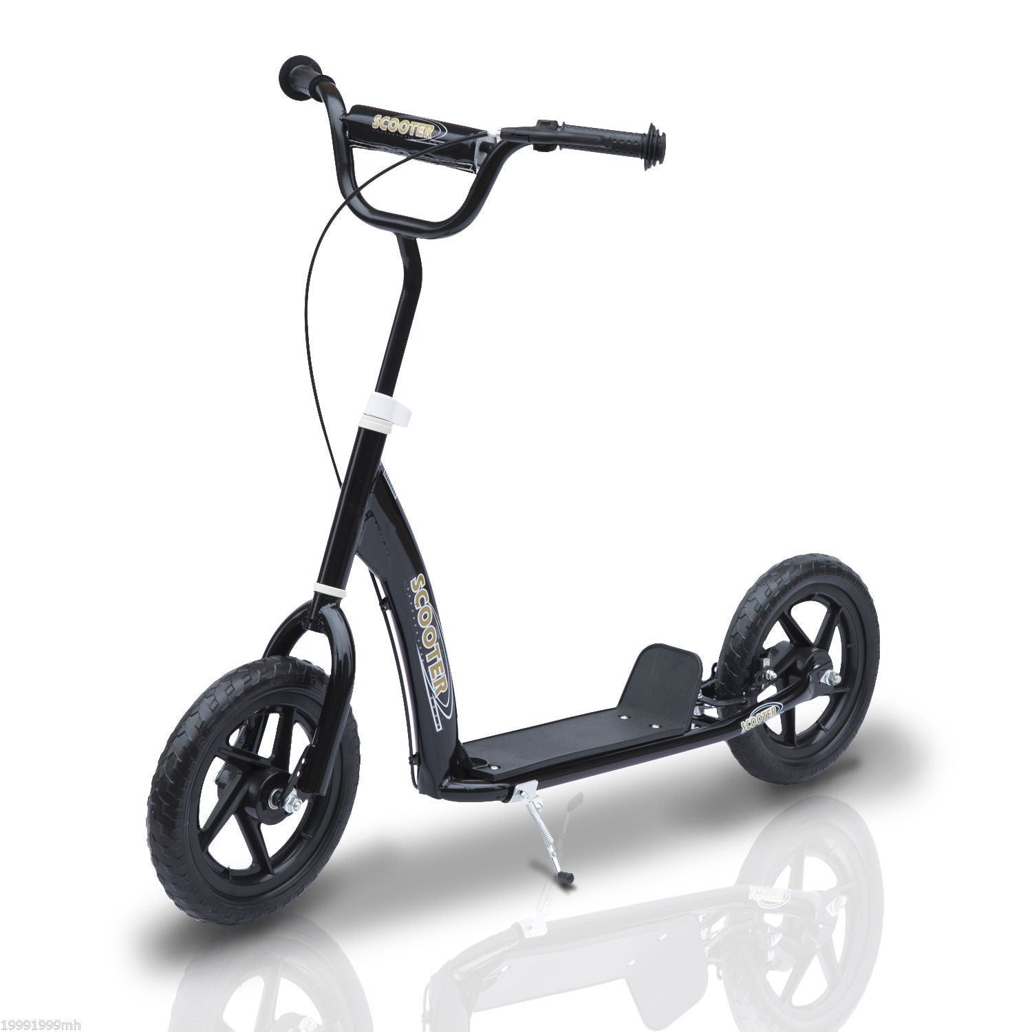 12" Tyres Scooter - Black - Bedzy UK modern and affordable home furniture England