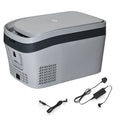 12 Volt 24L Portable Car Refrigerator Compressor Cooler Fridge Freezer - Grey