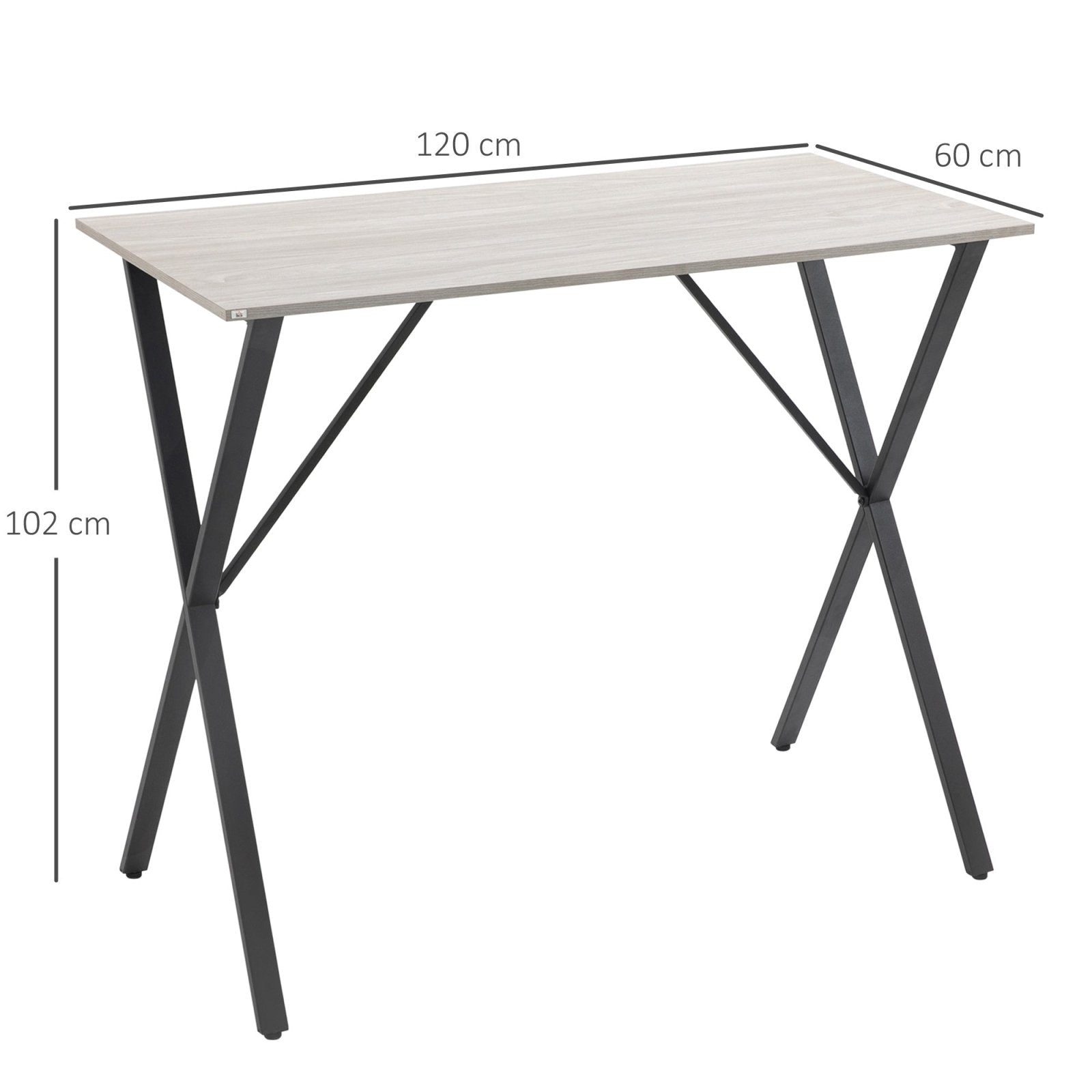 120 cm Rectangular Bar Table for 4 People, Modern Kitchen Table with Marble Effect Tabletop, Steel Legs, for Living Room, Home Bar, White - Bedzy UK modern and affordable home furniture England