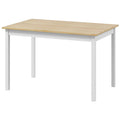120 x 75cm Farmhouse Dining Table with Pine Wood Frame - Natural