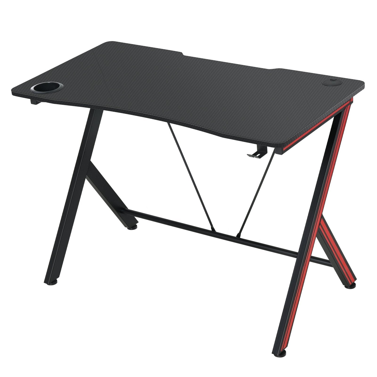 120cm Gaming Computer Desk, Home Office Gamer Table Workstation with Cup Holder and Headphone Hook - Bedzy UK modern and affordable home furniture England