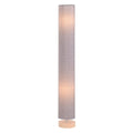 120 cm Wooden Base Fabric Floor Lamp with Linen Shade - Grey