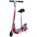 120W Foldable Kids Powered Scooter with 24V Rechargeable Battery Adjustable Ride-On Toy - Pink