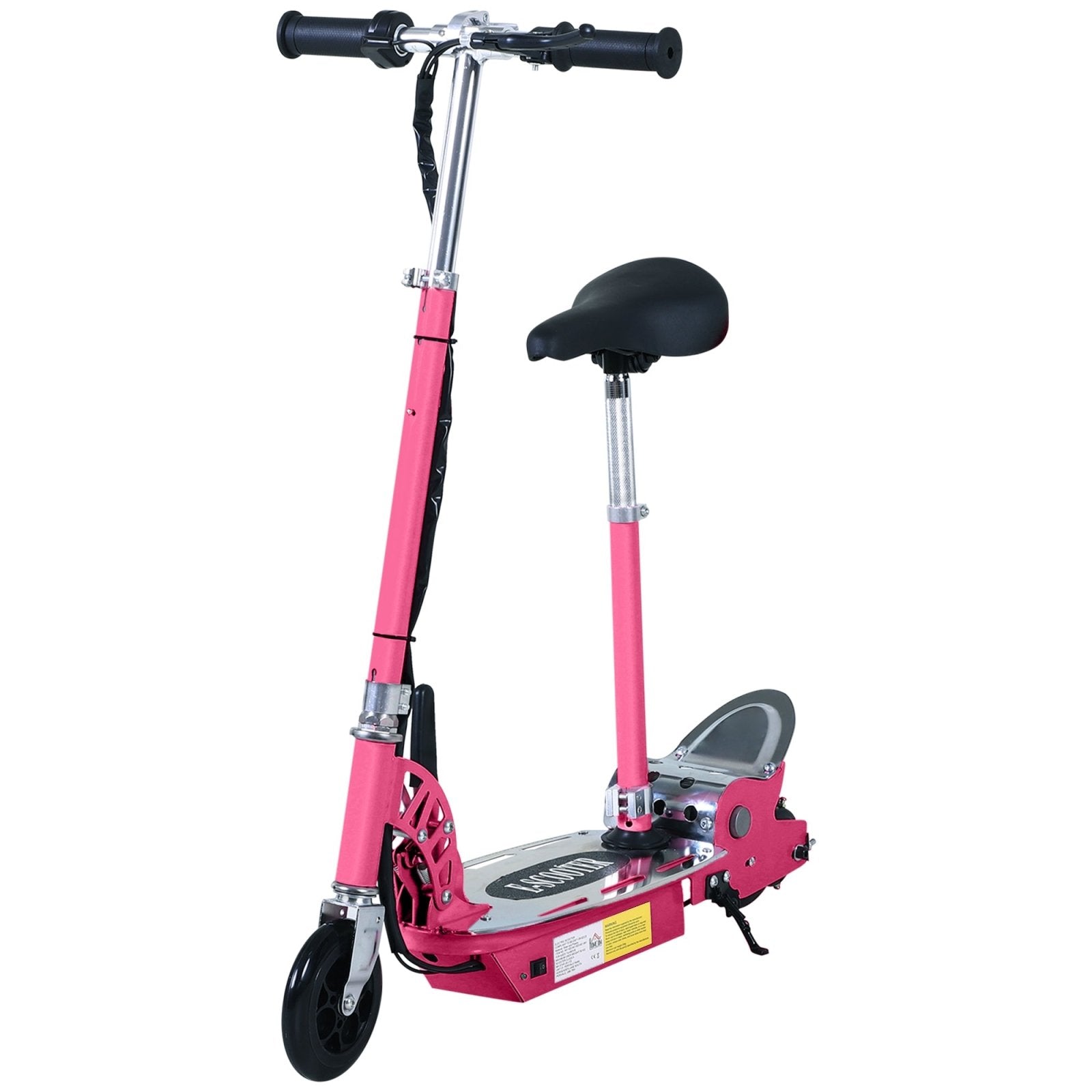 120W Teens Foldable Kids Powered Scooters 24V Rechargeable Battery Adjustable Ride on Outdoor Toy (Pink) - Bedzy UK modern and affordable home furniture England