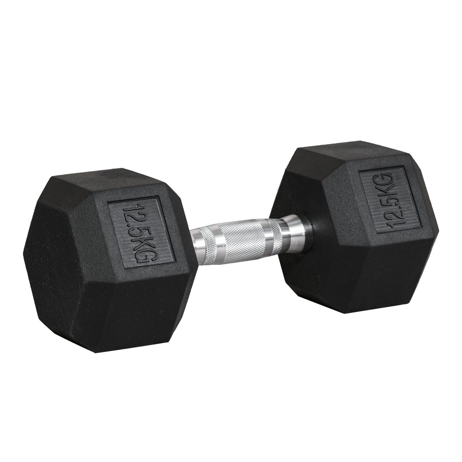 12.5KG Single Rubber Hex Dumbbell Portable Hand Weights Dumbbell Home Gym Workout Fitness Hand Dumbbell - Bedzy UK modern and affordable home furniture England