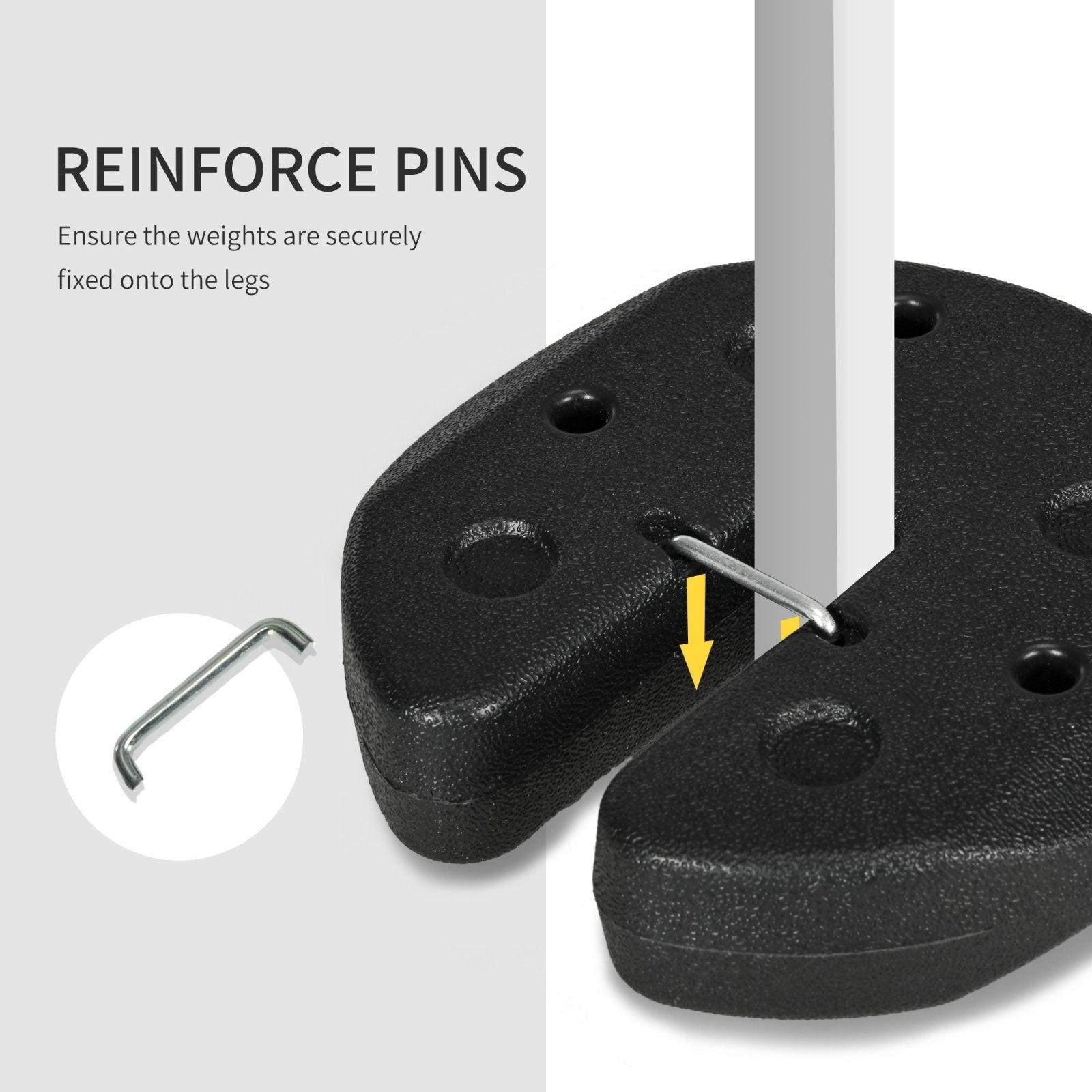 12KG Gazebo Weights Set of 4, Weights for Gazebo Legs with Reinforce Pins and Carry Belt, for Canopies Marquees Tents - Bedzy UK modern and affordable home furniture England