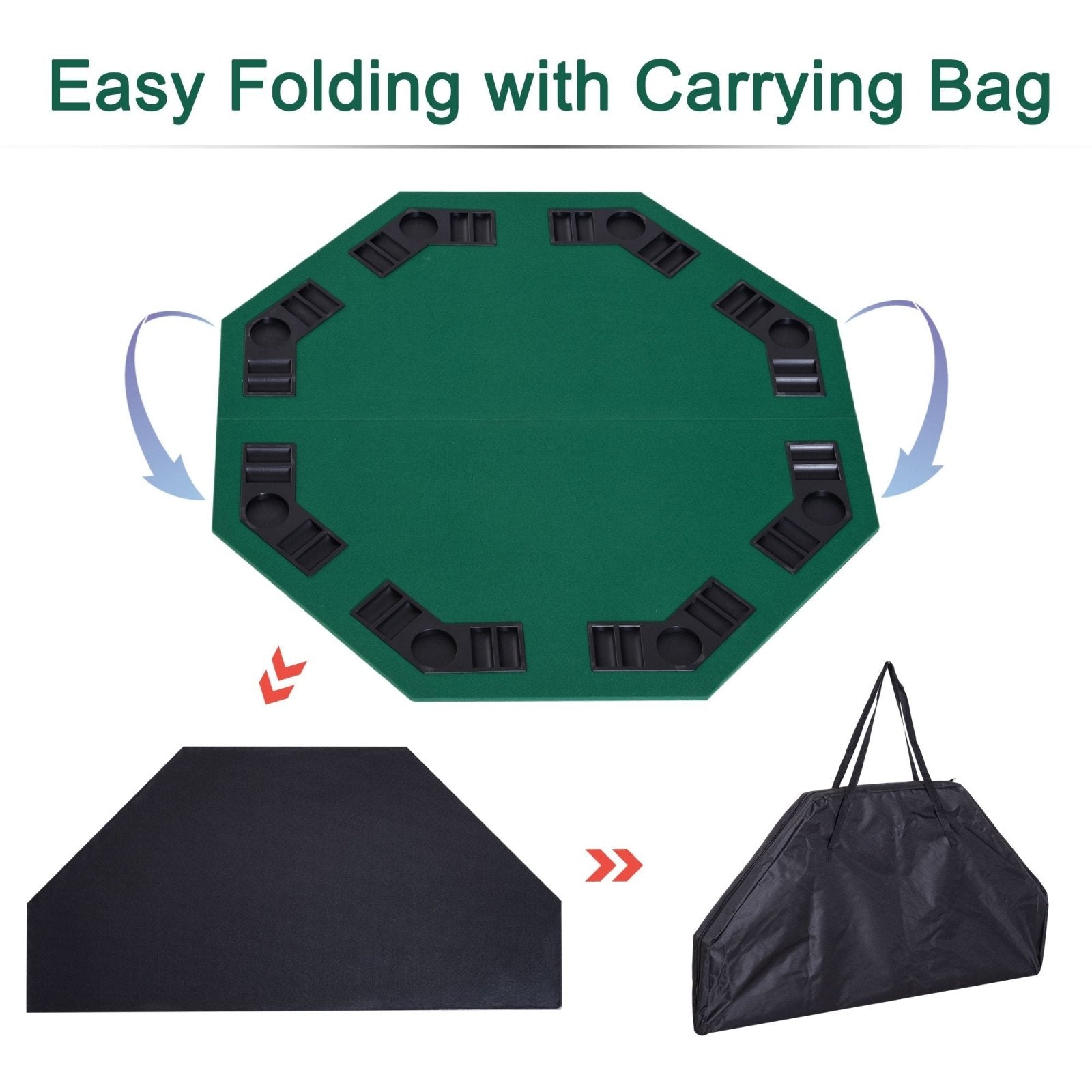 1.2m/48Inch Foldable Poker Table W/ Carrying Bag - Bedzy UK modern and affordable home furniture England