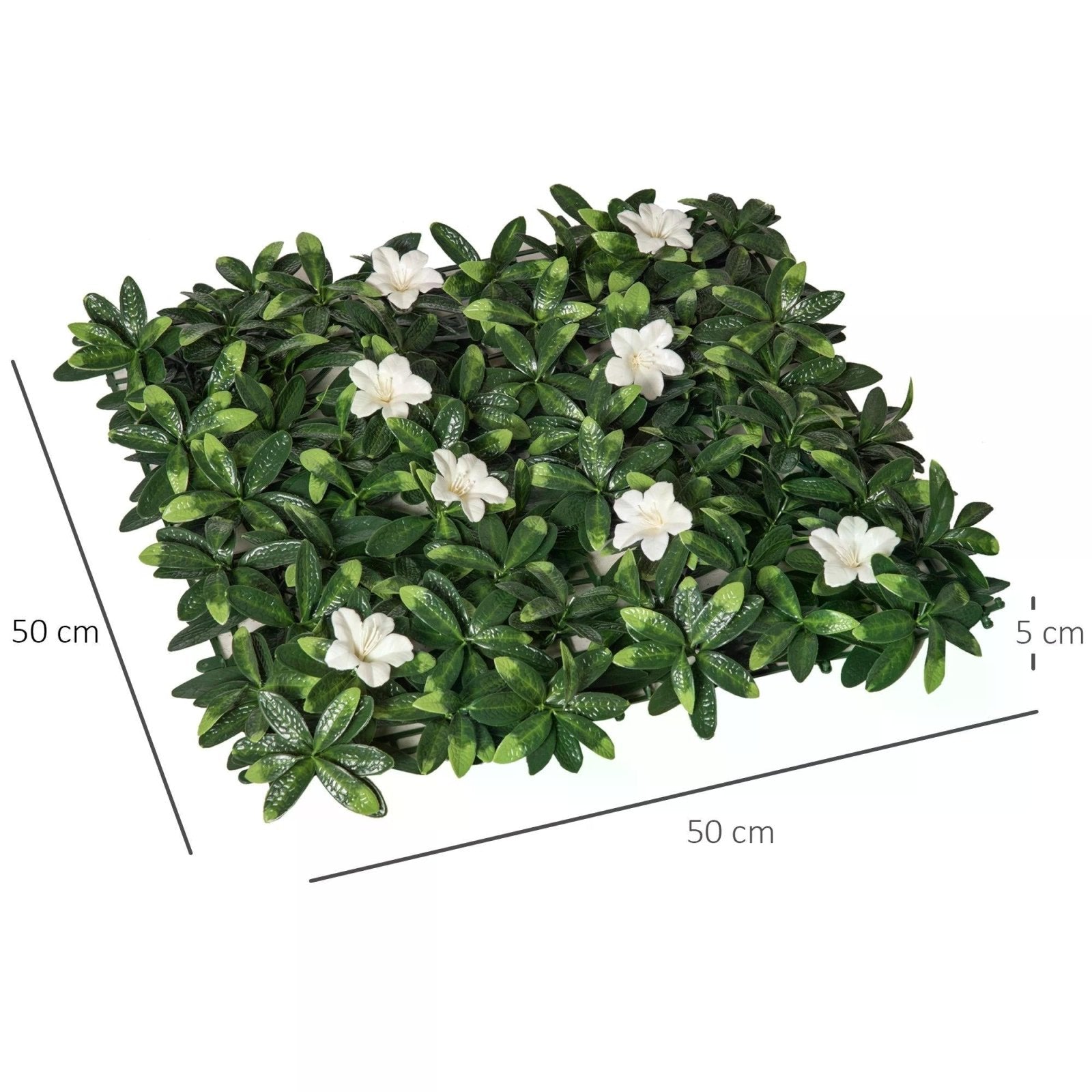 12PCS Artificial Boxwood Wall Panels 20" x 20" Rhododendron Privacy Fence Screen Faux Hedge Greenery Backdrop for Garden Backyard Balcony - Bedzy UK modern and affordable home furniture England