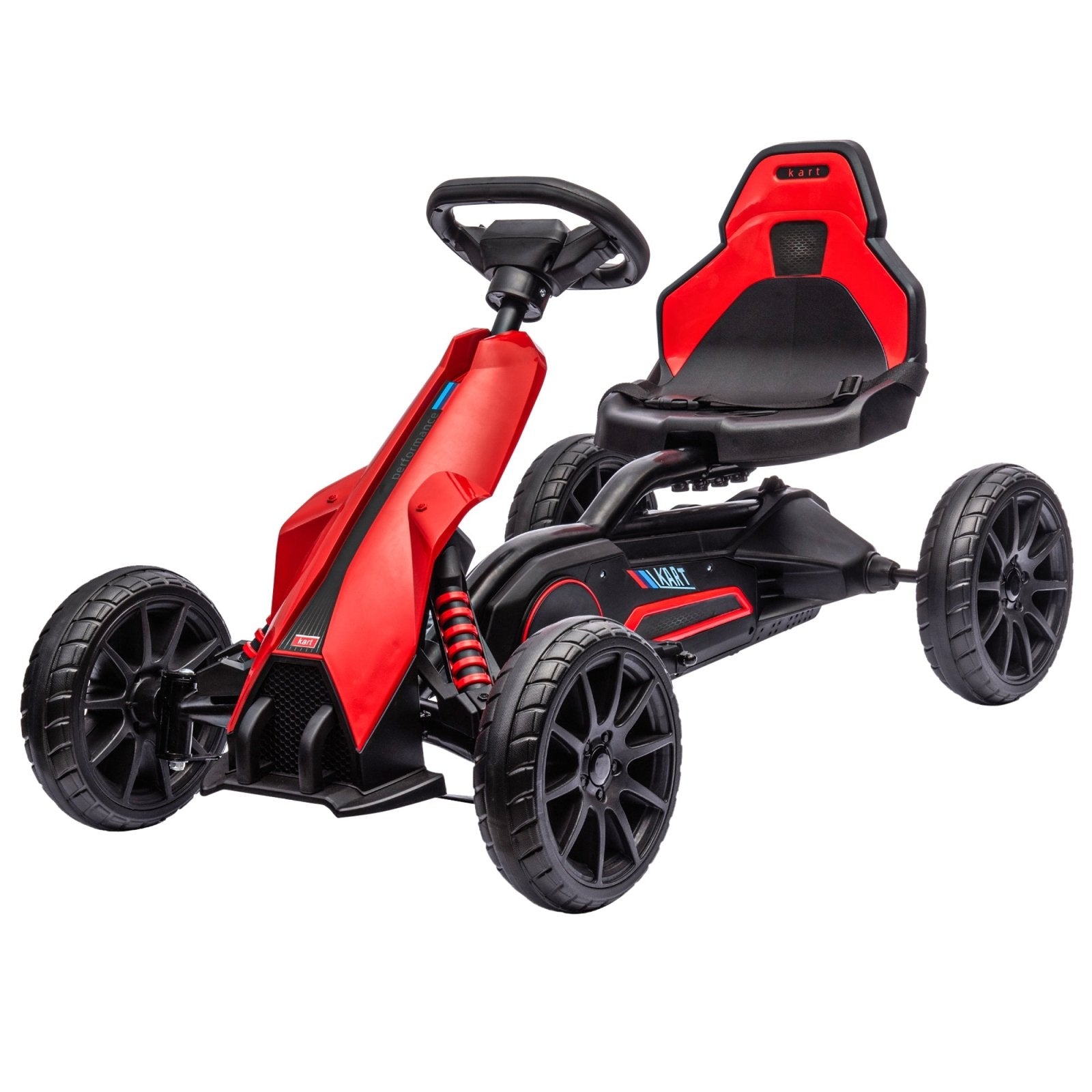 12V Electric Go Kart for Kids, Ride - On Racing Go Kart w/ Forward Reversing, Rechargeable Battery, 2 Speeds, for Kids Aged 3 - 8, Red - Bedzy UK modern and affordable home furniture England