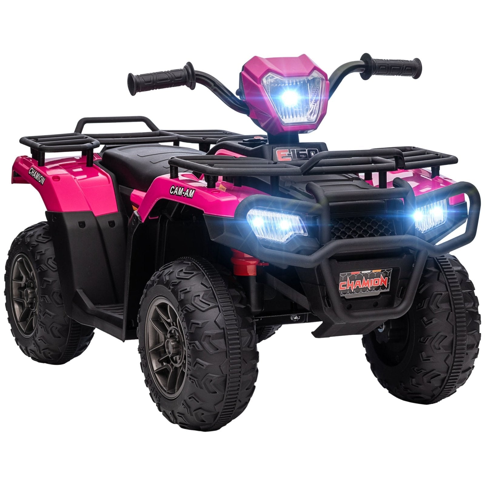 12V Kids Quad Bike with Forward Reverse Functions, Ride On ATV with Music, LED Headlights, for Ages 3 - 5 Years - Pink - Bedzy UK modern and affordable home furniture England