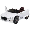 Bentley Licensed 12V Kids Electric Ride-On Car with LED Lights & MP3 Player - White