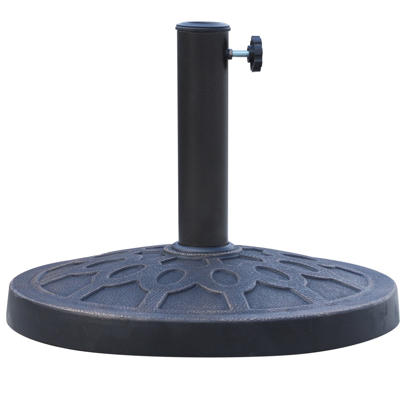 13kg Resin Umbrella Stand Holder, Garden Parasol Base for 38mm or 48mm Outdoor Umbrella Poles, Bronze Tone - Bedzy UK modern and affordable home furniture England