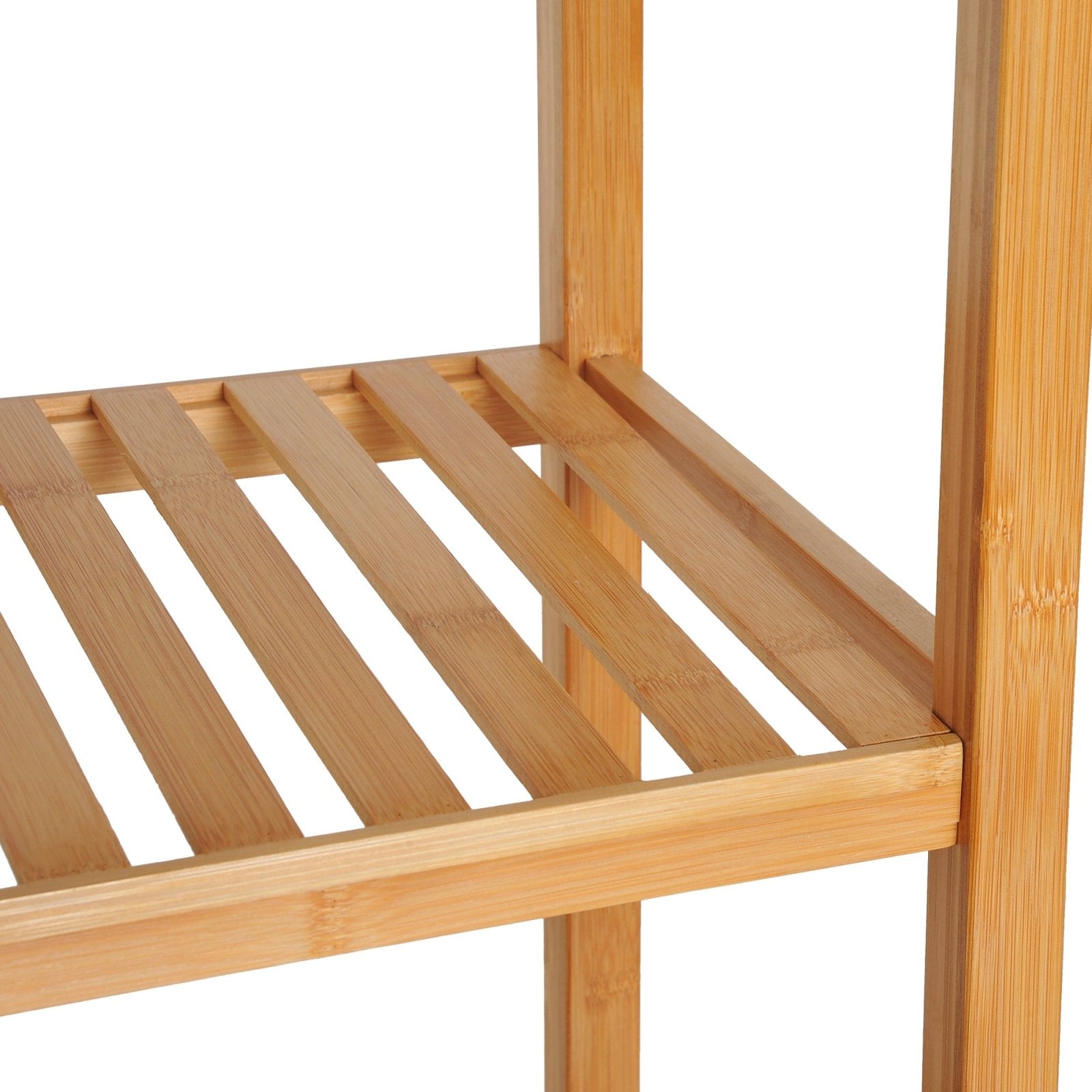 140cm Storage Unit Freestanding Cabinet w/ 3 Shelves Cupboard Bathroom Kitchen Home Tall Utility Organiser - Bedzy UK modern and affordable home furniture England