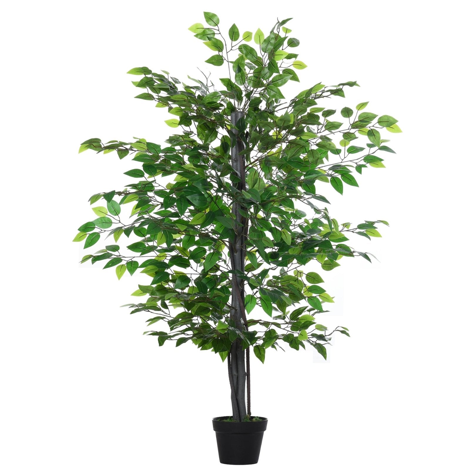 145cm Artificial Tree Banyan Plant Faux Decorative Tree W/ Cement Pot Vibrant Greenery Shrubbery Indoor Outdoor Accessory - Bedzy UK modern and affordable home furniture England