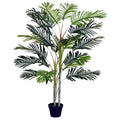 150cm Artificial Palm Tree with Black Pot - Lifelike Indoor Tropical Décor - Black