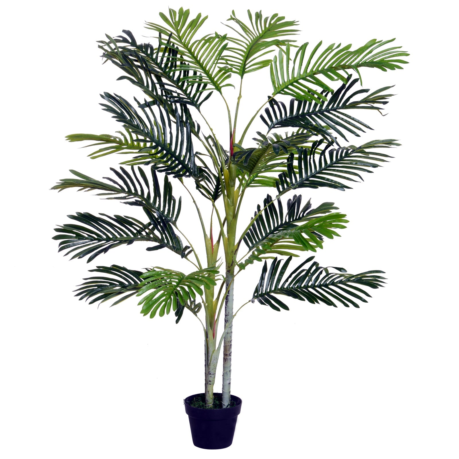 150cm(5ft) Artificial Palm Tree Decorative Indoor Faux Green Plant w/Leaves Home Décor Tropical Potted Home Office - Bedzy UK modern and affordable home furniture England