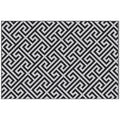152 x 243 cm Reversible Outdoor Rug Portable Camping Mat for Garden Deck Picnic - Black & White