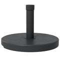 15kg Concrete Rattan Effect Parasol Base 46.5cm Dia Heavy Duty Outdoor Umbrella Stand - Black