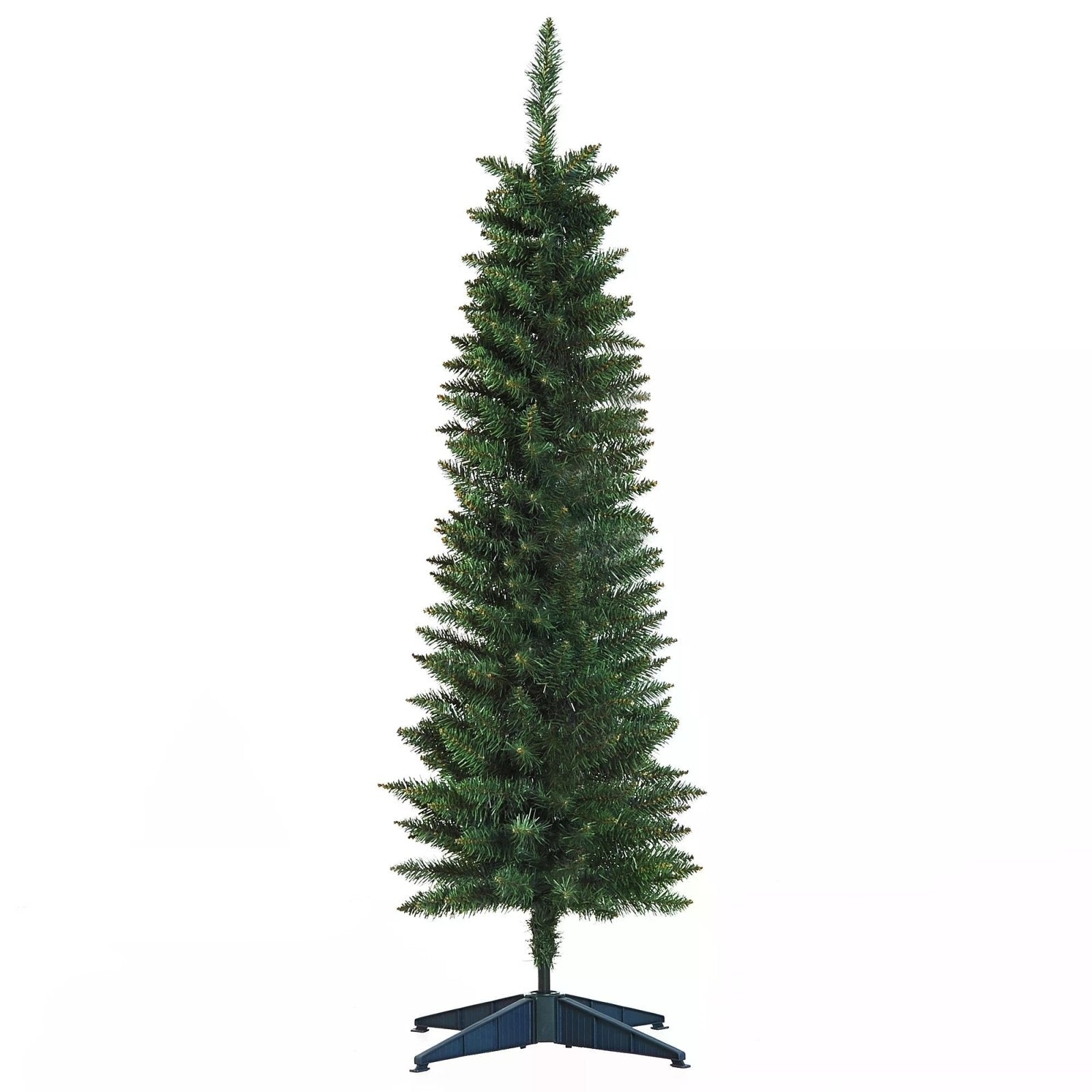 1.5m Artificial Christmas Pine Tree W/Plastic Stand - Green - Bedzy UK modern and affordable home furniture England