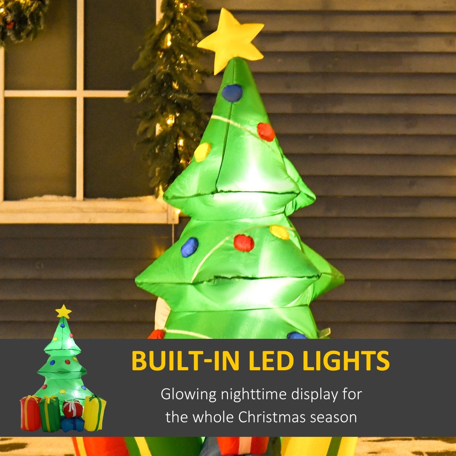 1.5m Inflatable Christmas Tree W/LED lights - Bedzy UK modern and affordable home furniture England