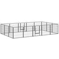 Heavy Duty 16-Panel Puppy Playpen for Small & Medium Dogs - Grey