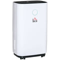 16L/Day Portable Quiet Electric Dehumidifier with 4L Tank, 3 Modes for Home Laundry Bedroom Basement - White